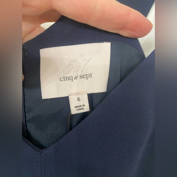NWT Cinq a Sept Kirsty Mini Dress Navy Blue Size 6 - Picture 6 of 8